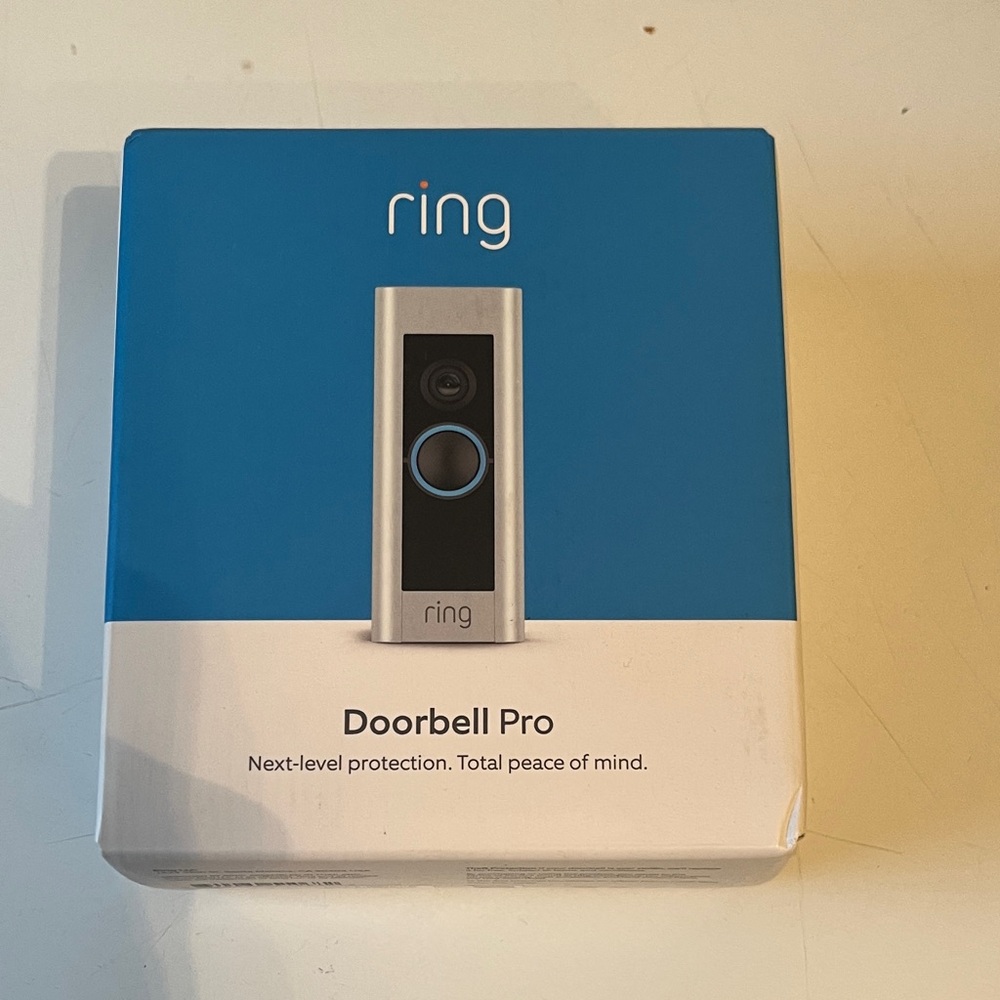 Ring Doorbell Pro in Blue and Silver